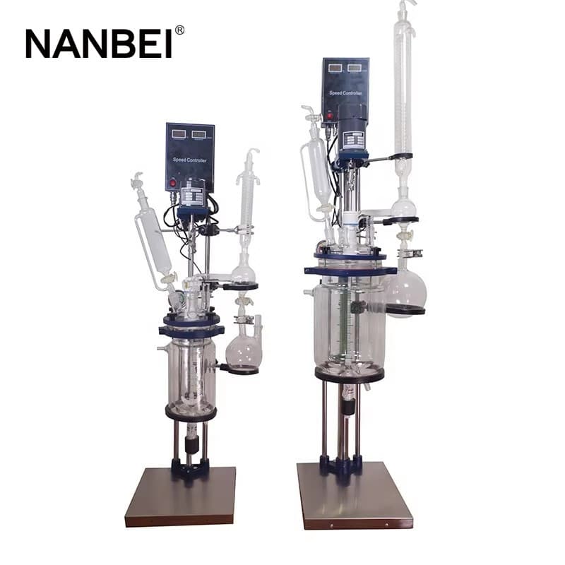 double walled glass reactor